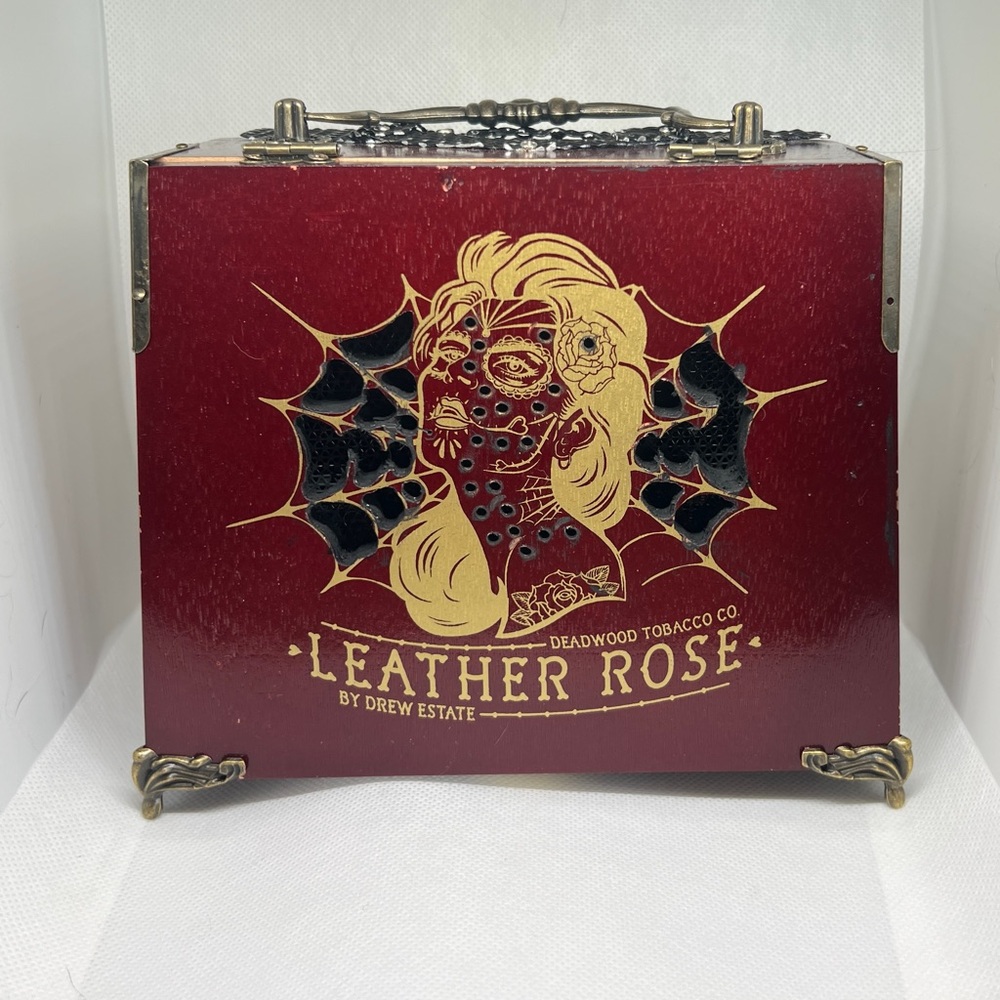 Leather Rose Cigar Box  Bluetooth Speaker.